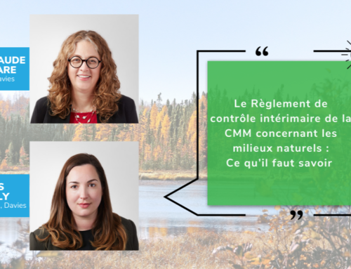 IDU – Le Règlement de contrôle intérimaire de la CMM concernant les milieux naturels : Ce qu’il faut savoir