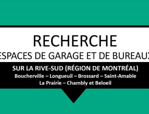 Recherche espaces de garage et de bureaux sur la Rive-Sud (région de Montréal)